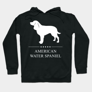 American Water Spaniel Dog White Silhouette Hoodie